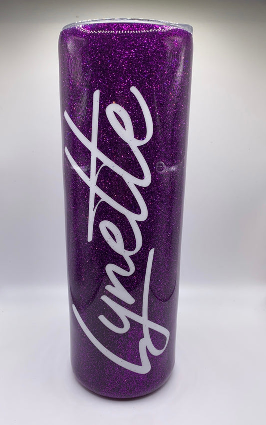 Purple Glitter Tumbler